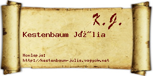 Kestenbaum Júlia névjegykártya